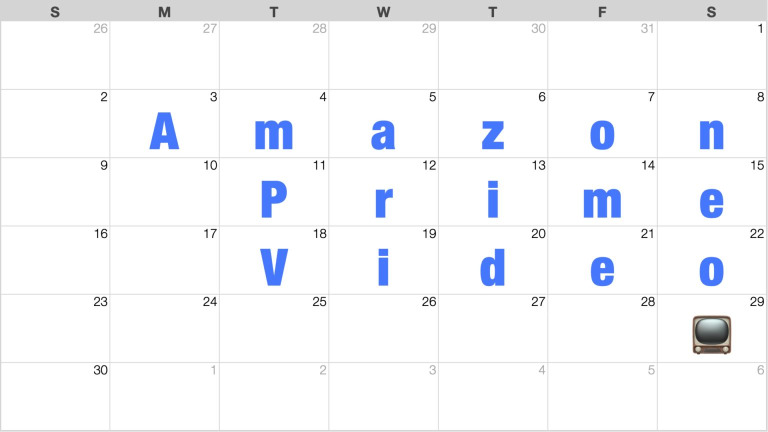 Amazon Prime Video (プライムビデオ) 新着・配信予定カレンダー