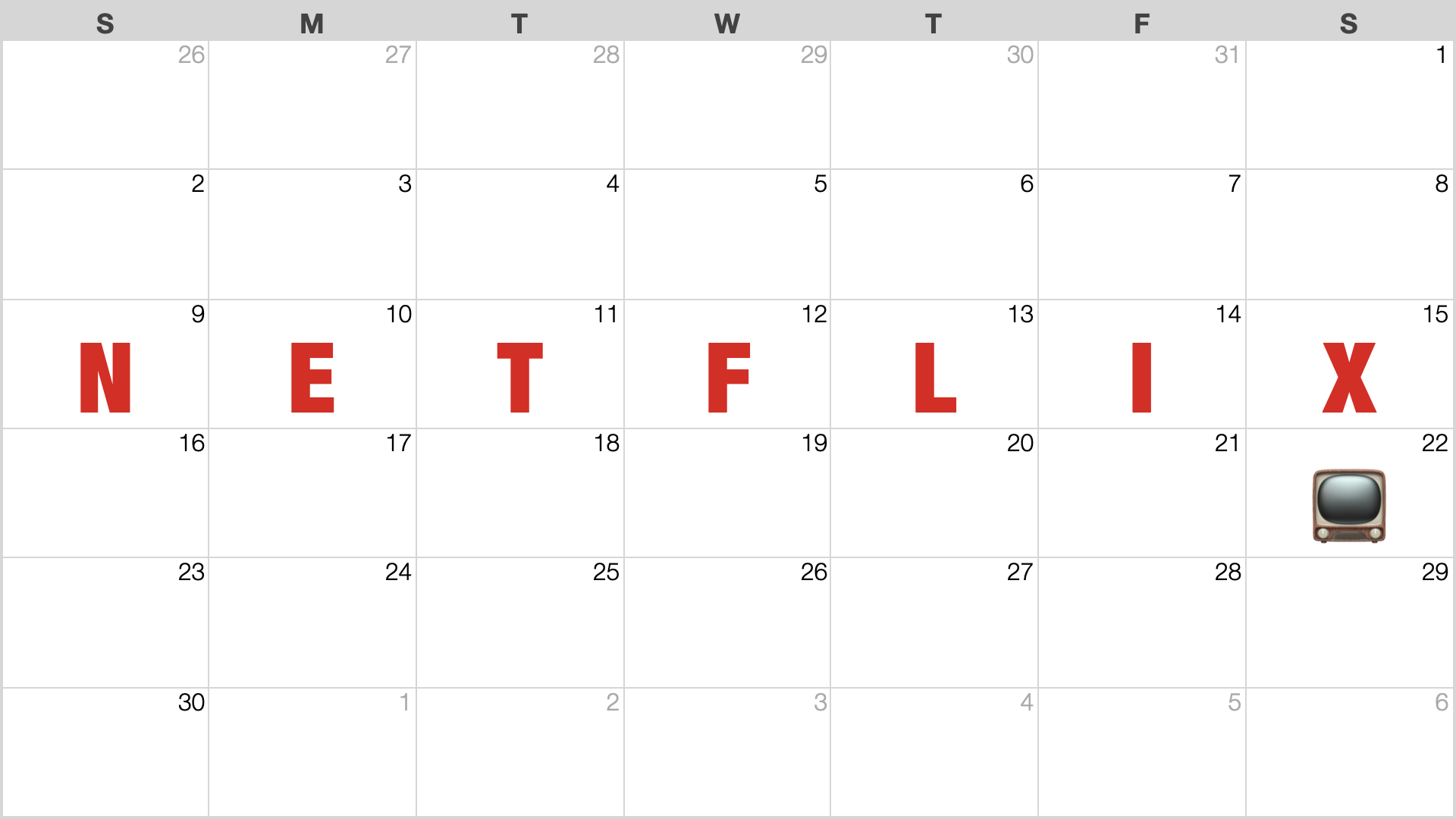 Netflix (ネットフリックス) 新着・配信予定カレンダー
